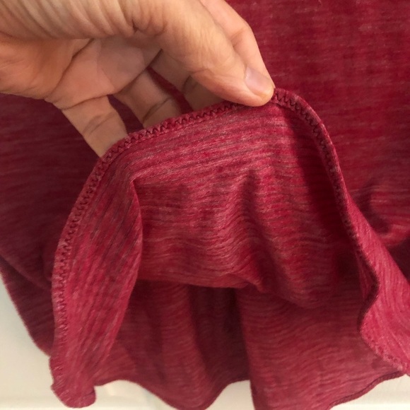 Lululemon Heathered cranberry size medium flowy light tank - Picture 5 of 8
